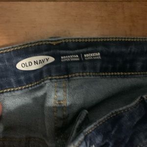 Rockstar skinny jeans- slightly straight legged at the end